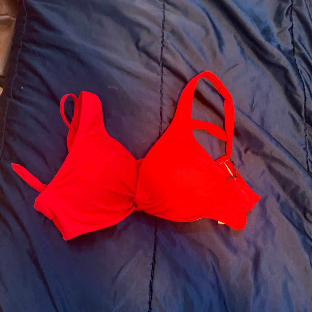 Red bathing suit top